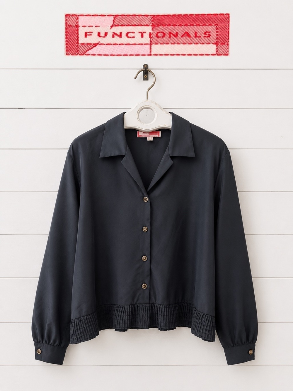 Functionals Black Vintage Blouse – Estimated Size 16